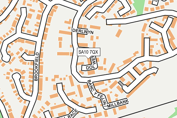 SA10 7QX map - OS OpenMap – Local (Ordnance Survey)