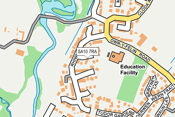 SA10 7RA map - OS OpenMap – Local (Ordnance Survey)