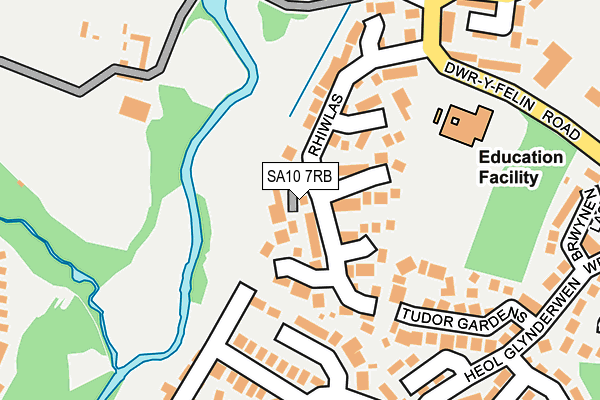 SA10 7RB map - OS OpenMap – Local (Ordnance Survey)