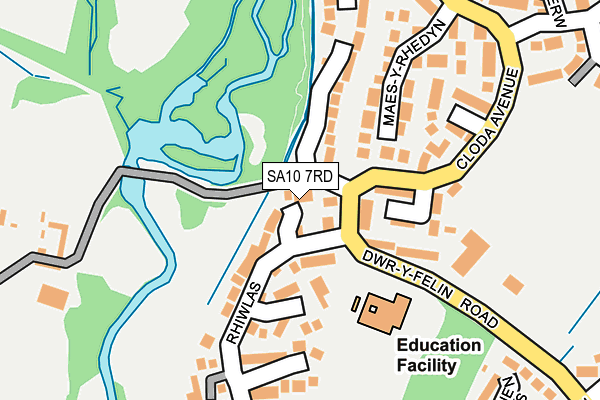 SA10 7RD map - OS OpenMap – Local (Ordnance Survey)
