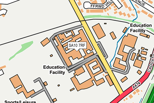 SA10 7RF map - OS OpenMap – Local (Ordnance Survey)