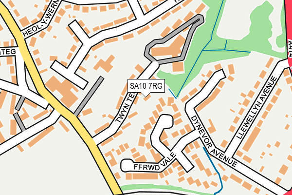 SA10 7RG map - OS OpenMap – Local (Ordnance Survey)