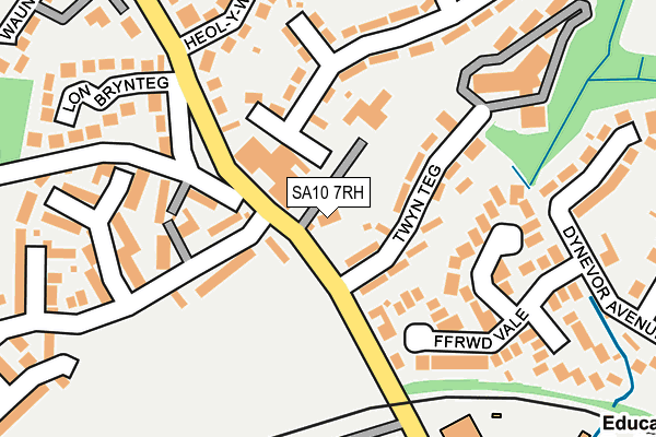 SA10 7RH map - OS OpenMap – Local (Ordnance Survey)