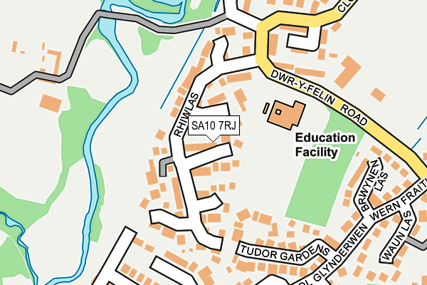 SA10 7RJ map - OS OpenMap – Local (Ordnance Survey)