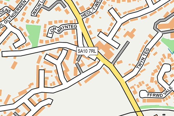 SA10 7RL map - OS OpenMap – Local (Ordnance Survey)