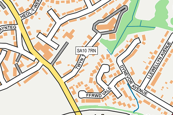 SA10 7RN map - OS OpenMap – Local (Ordnance Survey)
