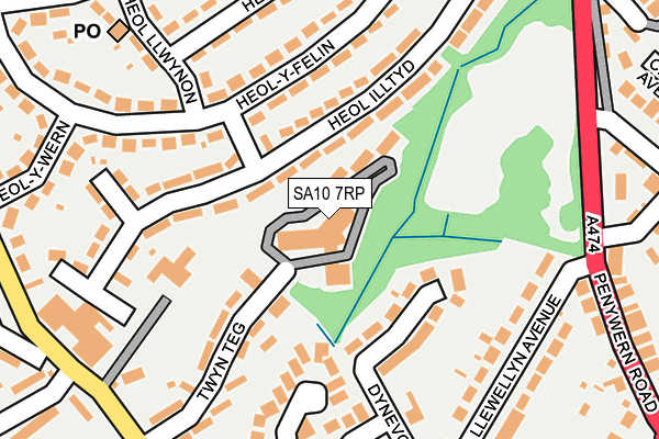 SA10 7RP map - OS OpenMap – Local (Ordnance Survey)
