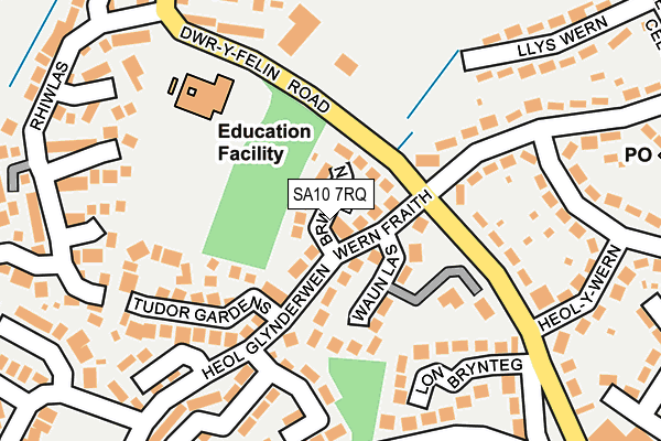 SA10 7RQ map - OS OpenMap – Local (Ordnance Survey)