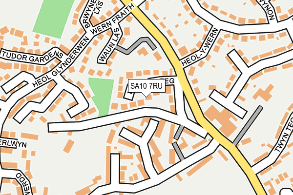 SA10 7RU map - OS OpenMap – Local (Ordnance Survey)