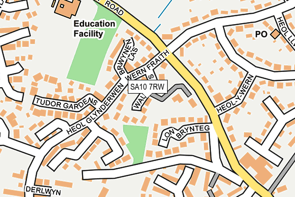 SA10 7RW map - OS OpenMap – Local (Ordnance Survey)