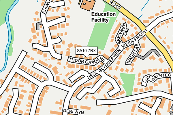 SA10 7RX map - OS OpenMap – Local (Ordnance Survey)