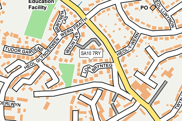 SA10 7RY map - OS OpenMap – Local (Ordnance Survey)