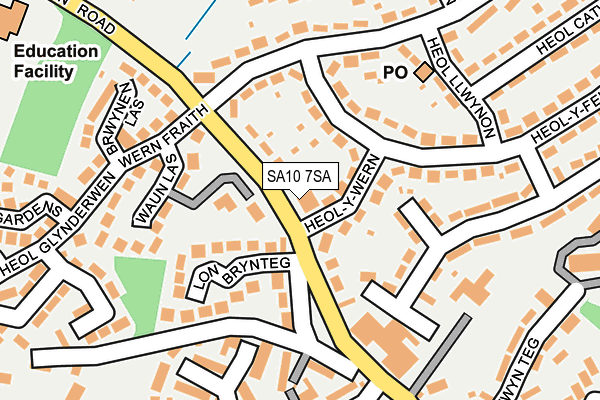 SA10 7SA map - OS OpenMap – Local (Ordnance Survey)