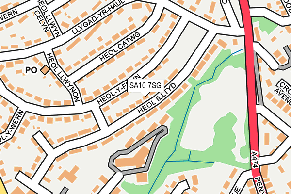 SA10 7SG map - OS OpenMap – Local (Ordnance Survey)