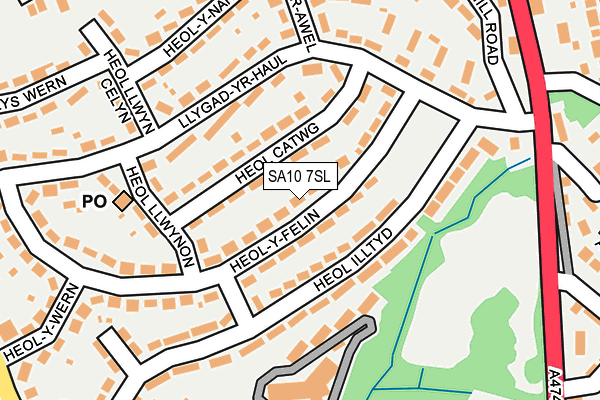 SA10 7SL map - OS OpenMap – Local (Ordnance Survey)