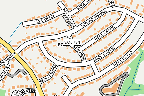 SA10 7SN map - OS OpenMap – Local (Ordnance Survey)