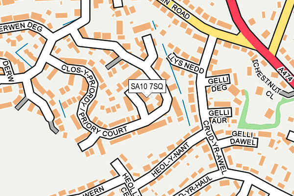 SA10 7SQ map - OS OpenMap – Local (Ordnance Survey)