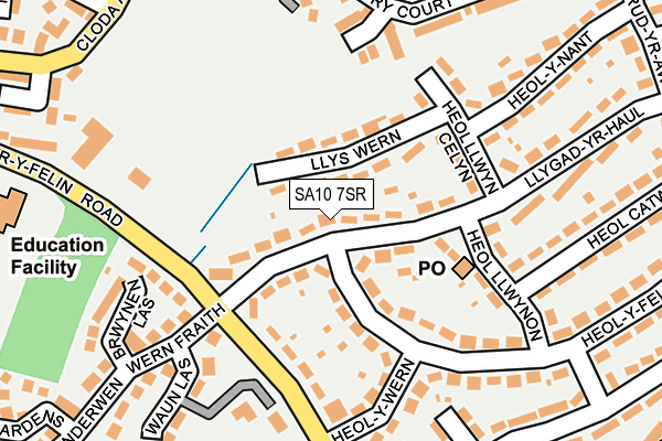 SA10 7SR map - OS OpenMap – Local (Ordnance Survey)