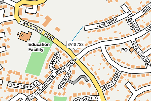 SA10 7SS map - OS OpenMap – Local (Ordnance Survey)