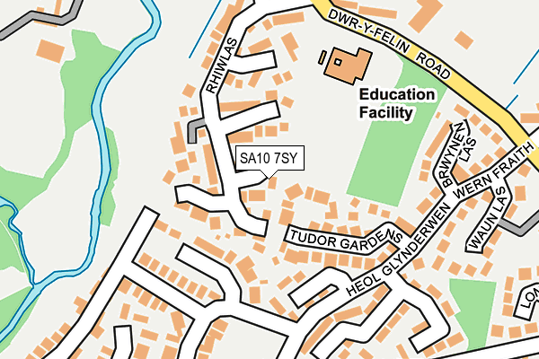 SA10 7SY map - OS OpenMap – Local (Ordnance Survey)