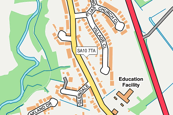 SA10 7TA map - OS OpenMap – Local (Ordnance Survey)