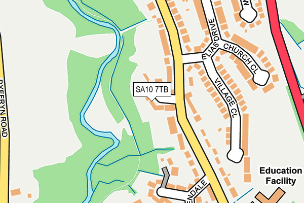 SA10 7TB map - OS OpenMap – Local (Ordnance Survey)