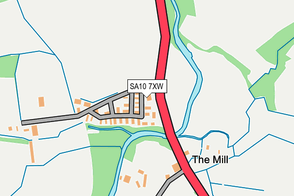 SA10 7XW map - OS OpenMap – Local (Ordnance Survey)