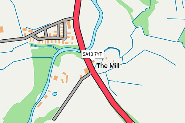 SA10 7YF map - OS OpenMap – Local (Ordnance Survey)