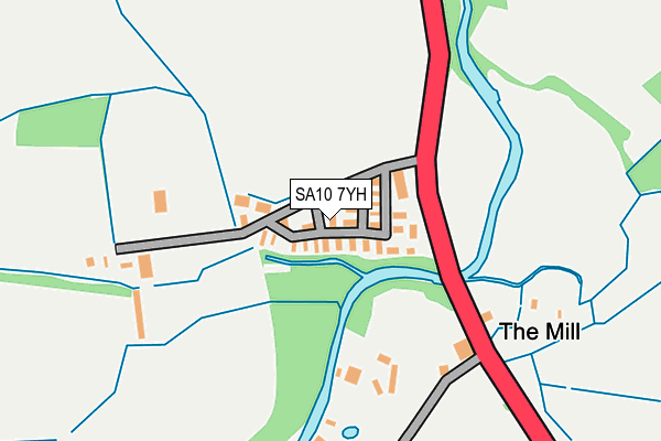 SA10 7YH map - OS OpenMap – Local (Ordnance Survey)