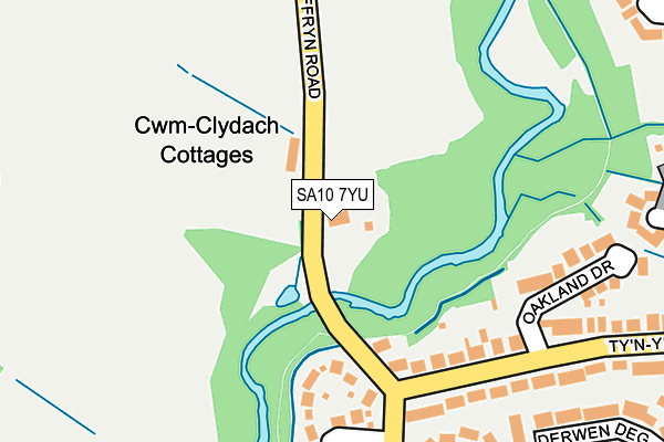 SA10 7YU map - OS OpenMap – Local (Ordnance Survey)
