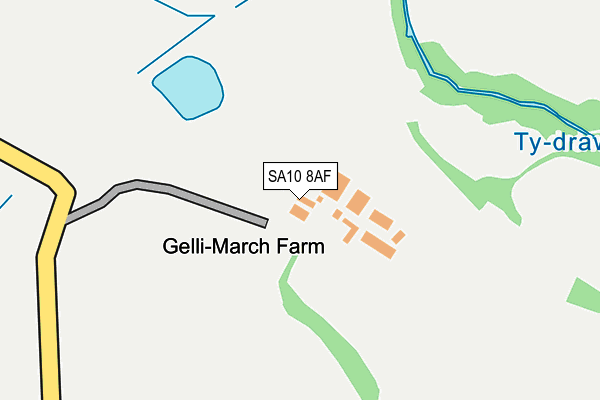SA10 8AF map - OS OpenMap – Local (Ordnance Survey)