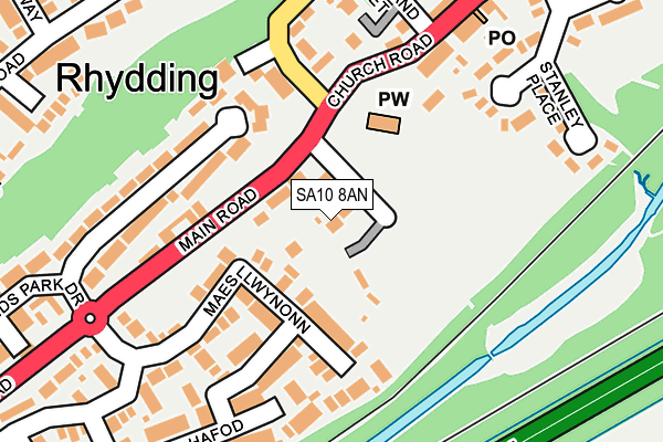 SA10 8AN map - OS OpenMap – Local (Ordnance Survey)