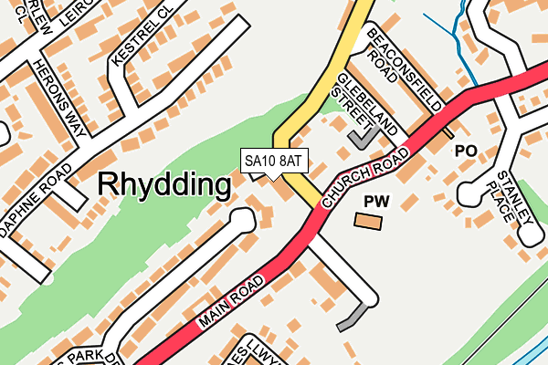 SA10 8AT map - OS OpenMap – Local (Ordnance Survey)