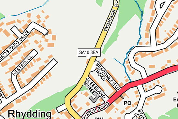 SA10 8BA map - OS OpenMap – Local (Ordnance Survey)