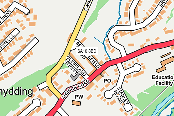 SA10 8BD map - OS OpenMap – Local (Ordnance Survey)