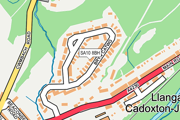 SA10 8BH map - OS OpenMap – Local (Ordnance Survey)