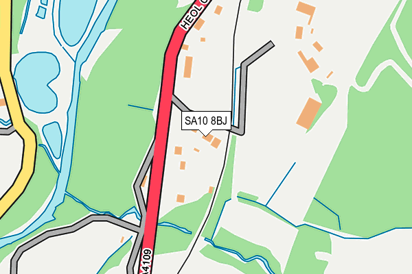 SA10 8BJ map - OS OpenMap – Local (Ordnance Survey)