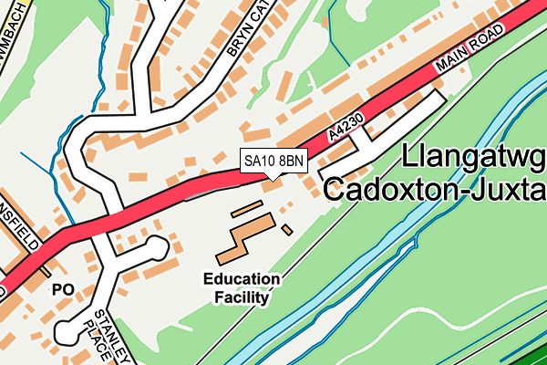 SA10 8BN map - OS OpenMap – Local (Ordnance Survey)