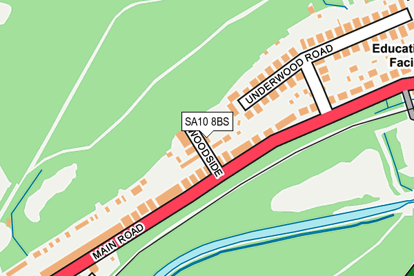 SA10 8BS map - OS OpenMap – Local (Ordnance Survey)