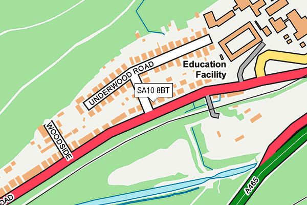SA10 8BT map - OS OpenMap – Local (Ordnance Survey)