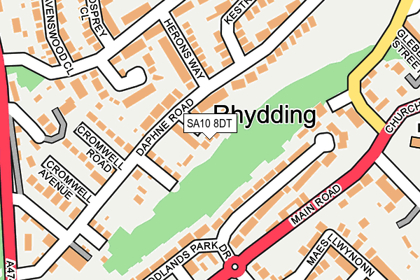 SA10 8DT map - OS OpenMap – Local (Ordnance Survey)