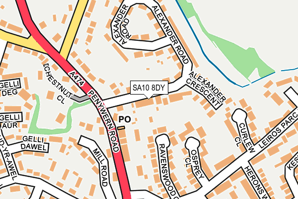 SA10 8DY map - OS OpenMap – Local (Ordnance Survey)