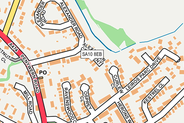 SA10 8EB map - OS OpenMap – Local (Ordnance Survey)
