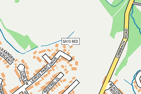 SA10 8ED map - OS OpenMap – Local (Ordnance Survey)