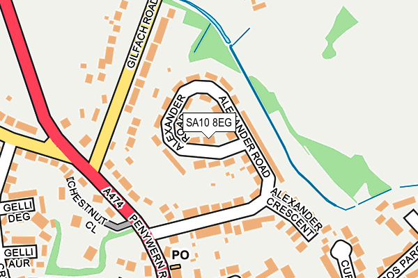 SA10 8EG map - OS OpenMap – Local (Ordnance Survey)