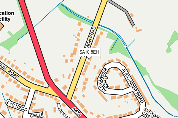 SA10 8EH map - OS OpenMap – Local (Ordnance Survey)