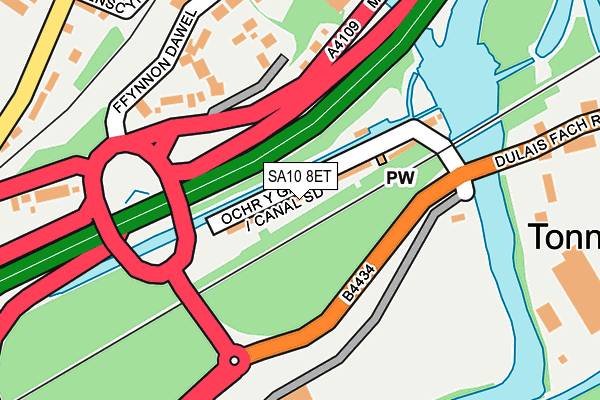 SA10 8ET map - OS OpenMap – Local (Ordnance Survey)