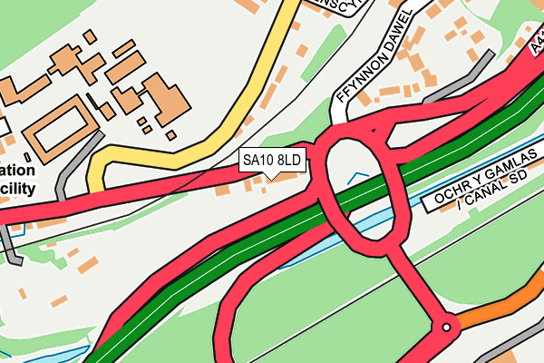 SA10 8LD map - OS OpenMap – Local (Ordnance Survey)