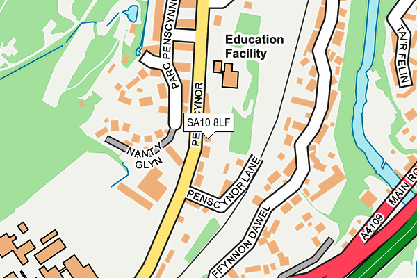 SA10 8LF map - OS OpenMap – Local (Ordnance Survey)