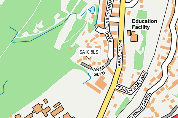 SA10 8LS map - OS OpenMap – Local (Ordnance Survey)